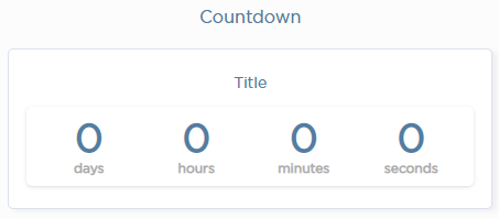 Print screen of Napps dashboard countdown component for the home builder