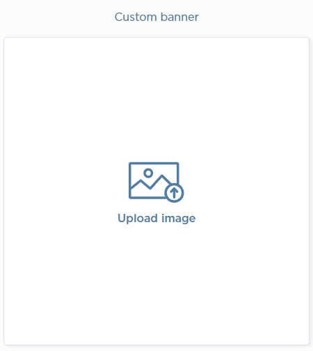 Print screen of image banner component in the product builder for the mobile app