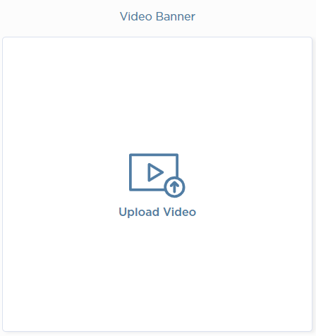 Print screen of video banner component in the product builder for the mobile app